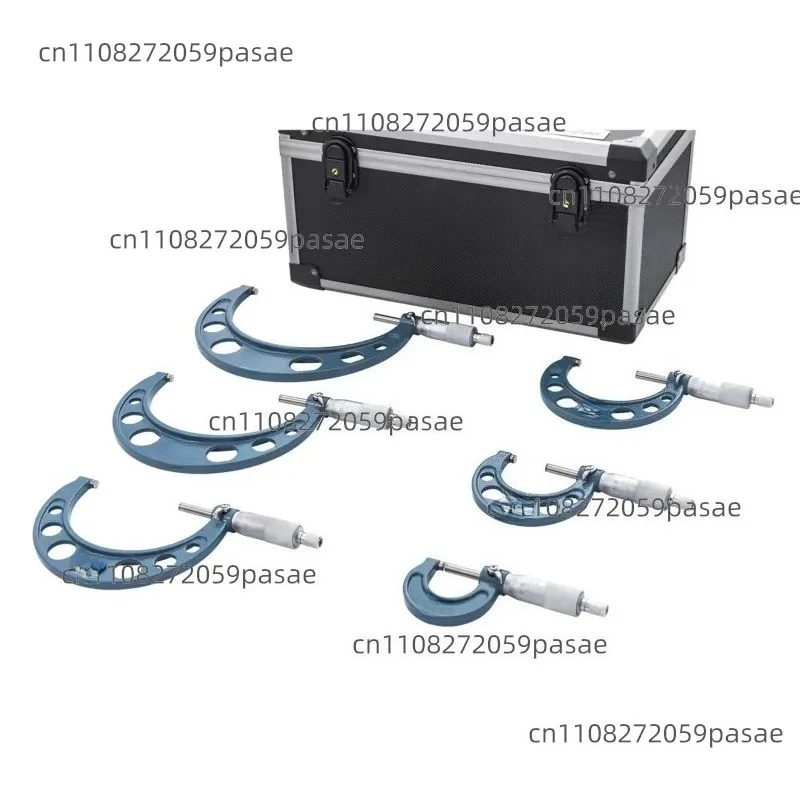 0–150 Mm, 6-piece Set of Analog External Micrometers: 0–25, 25–50, 50–75, 75–100, 100–125, 125–150 Mm, Miniature Metal External