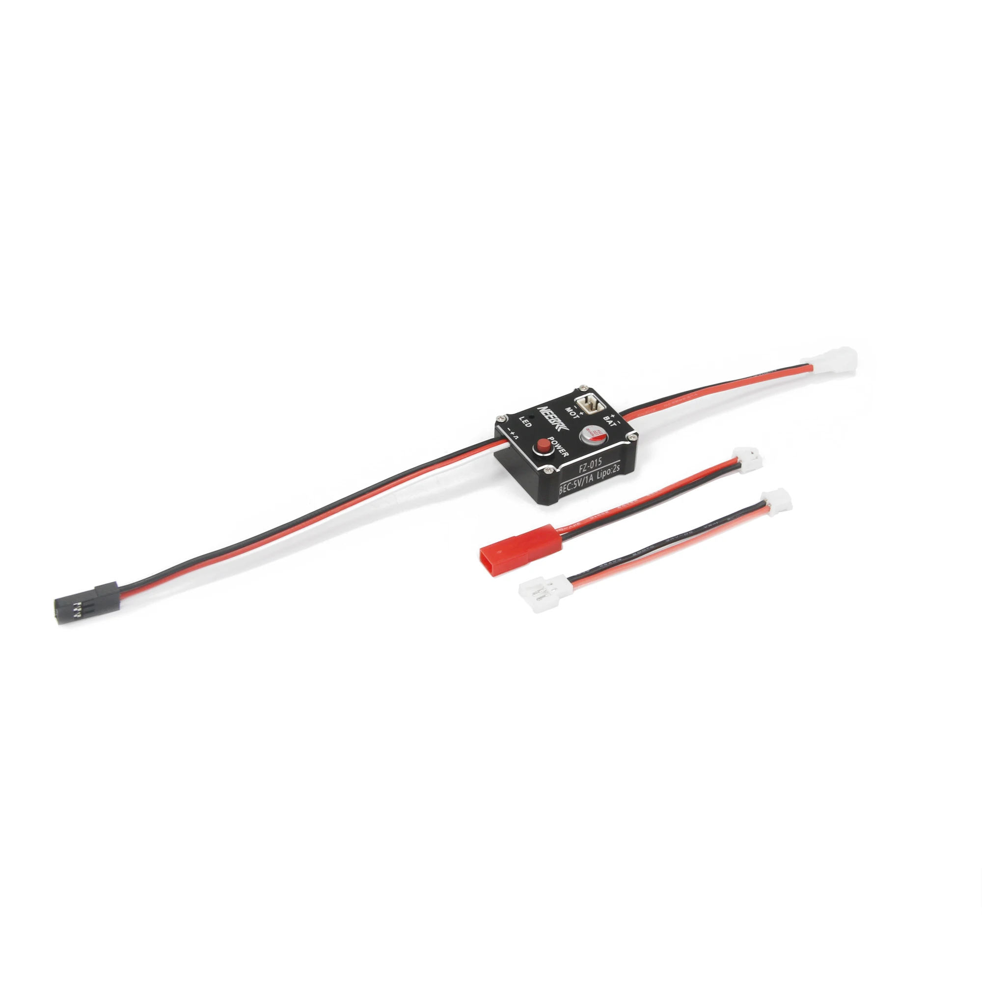 

NEEBRC 15A Brushed ESC Metal Waterproof 2S 5V/1A for 1/18/ 1/24 SCX24 Trx4m FMS RC Climbing Drift Car Upgrade Part 180 Motor