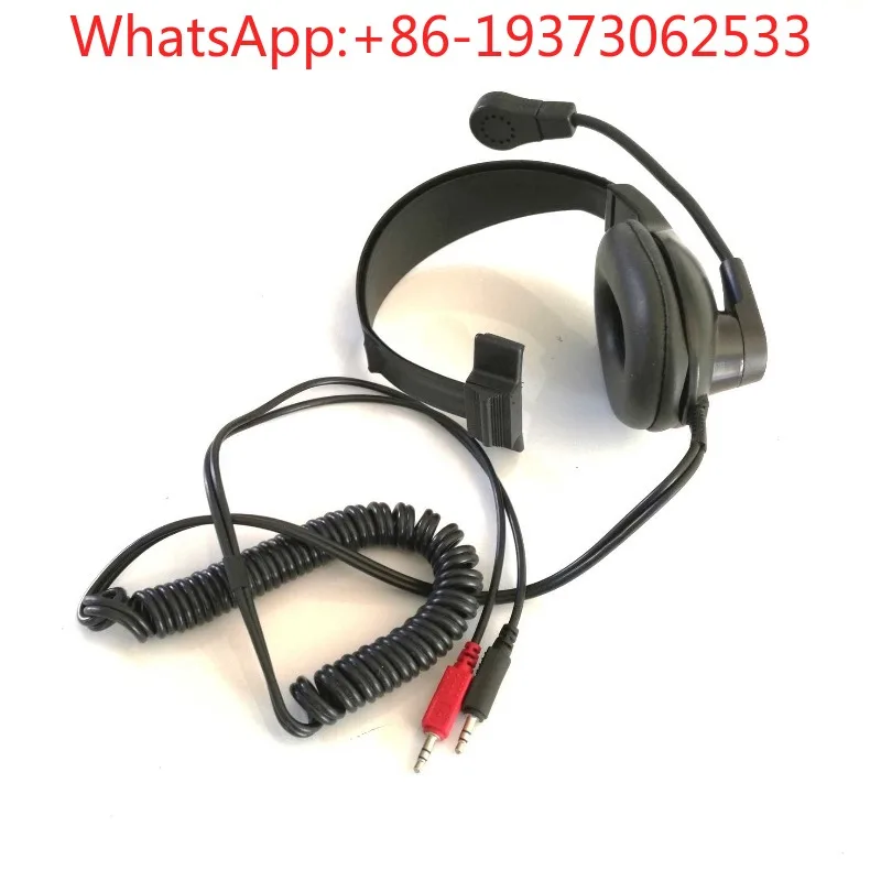 Unilateral Headphones with Microphone Rod Rotatable Elastic Wire Noise Reduction Dynamic Microphone