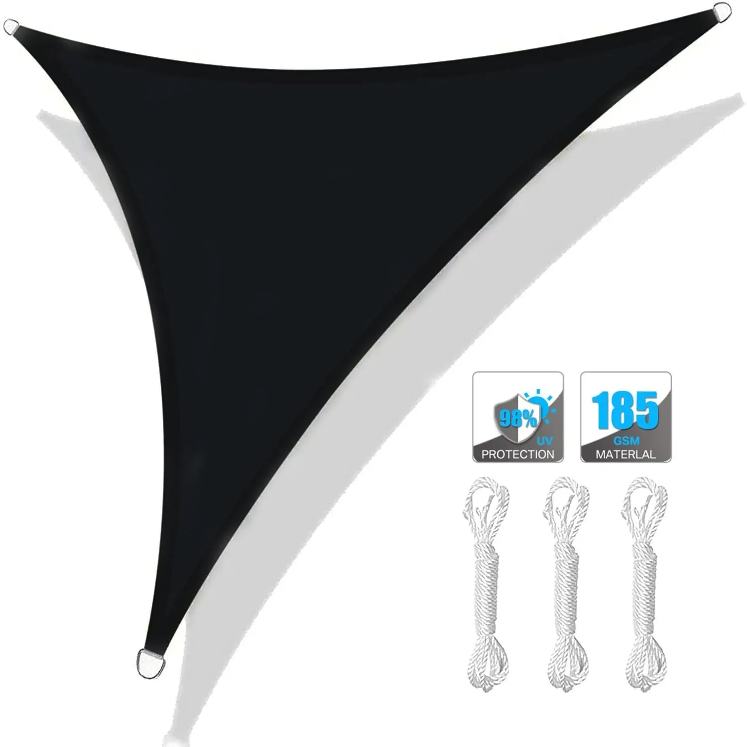2x2x2m/3x3x3m Driehoek Zonnescherm Zeil Zwembad Patio Dek Luifel Luifel voor Outdoor Achtertuin Tuin Camping UV Blok Zonnescherm Doek