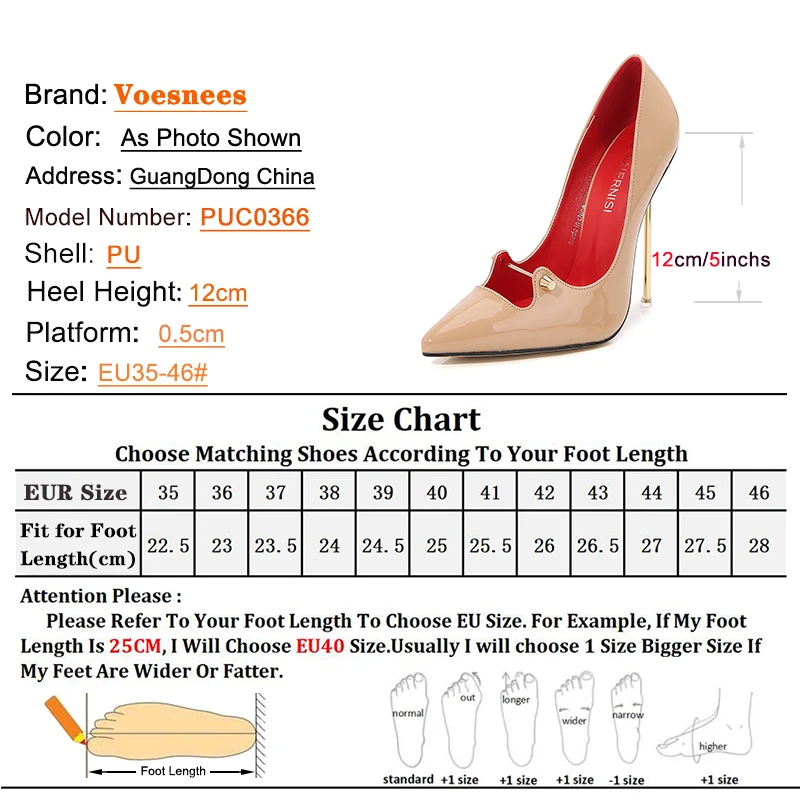 Metal Heel Women Pumps Elegant Metal Buckle Pointed High Heels 12CM Fashion Office Shoe Large Size Ladies Shoes Party Stiletto