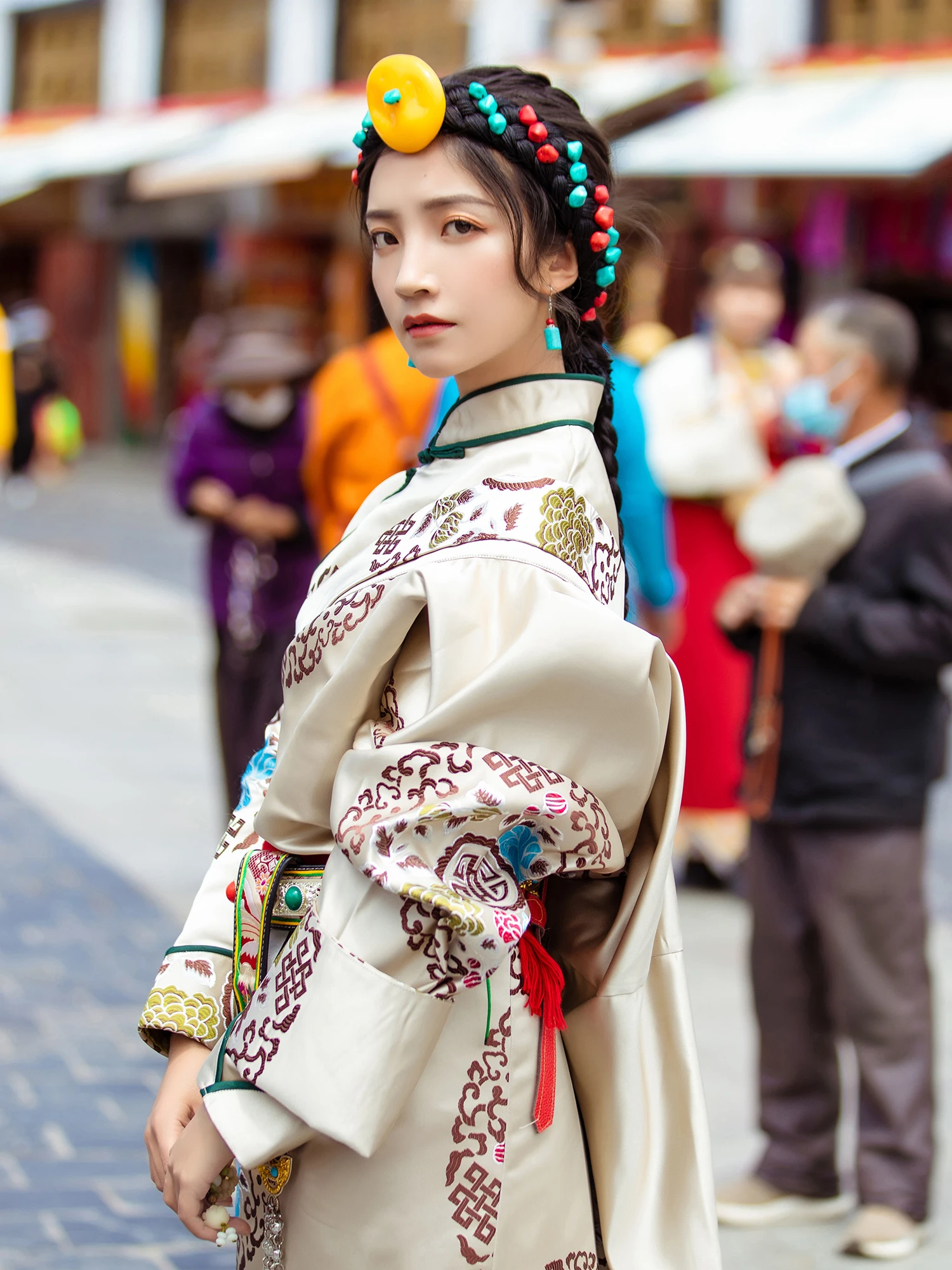 bongji-meiduo-version-amelioree-tibetaine-sle-long-sve-imprime-fleuri-femmes-irt-retro-sle-polyester-ethnique-faion