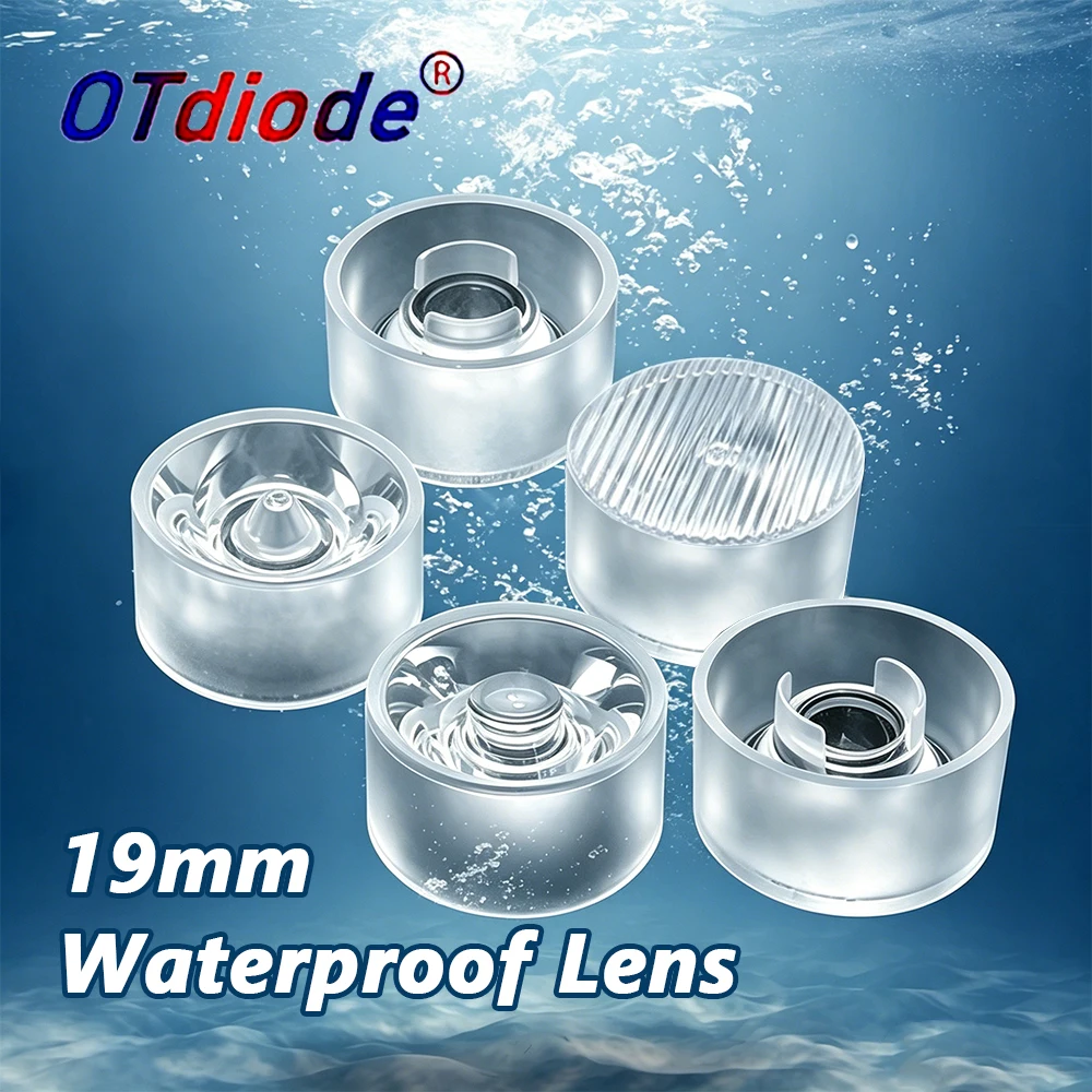 10PCS LED Lens 20mm 5 15 30 45 60 90 120 Degree Angle Waterproof For 1W 3W 5W High Power LED Lamp Beads DIY Washwall Light Lamp