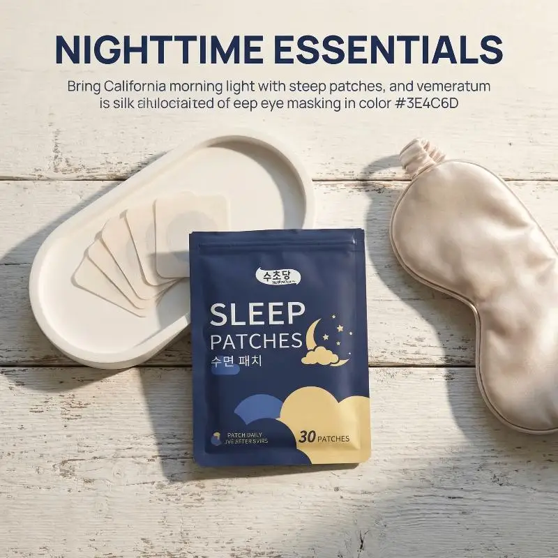 Plant Sleep Patches Natural Melatonin Patch Lightweight Relaxation Aid For Nighttime Home Use Comfortable Wearable