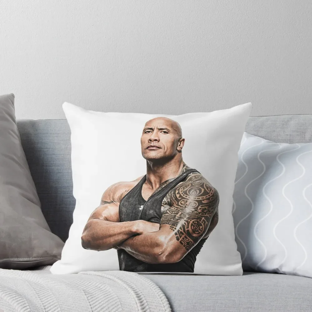 

Dwayne Johnson Throw Pillow Sitting Cushion Pillows Aesthetic pillow