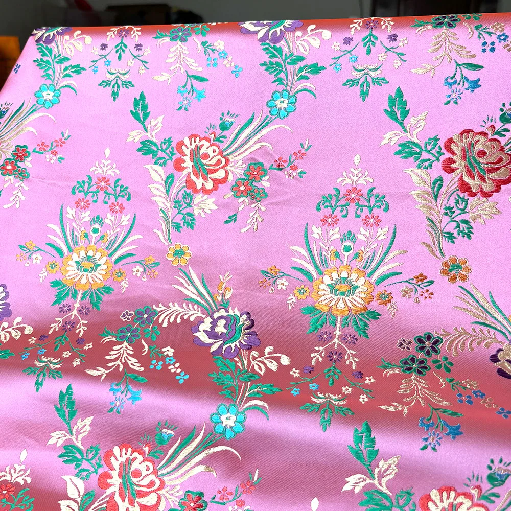 Brocade Jacquard Pattern Fabric For Sewing Cheongsam And Kimono Damask Garment DIY Handmade Dress Bed Sheet Supplies Pillowcase