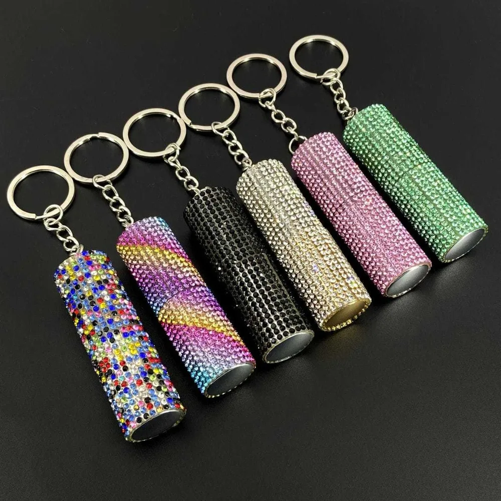 

Fashion Trade Jewelry Keyring Popular Filled Perfume Bottle Keychain Small Beautiful Colorful Portable Key Ring
