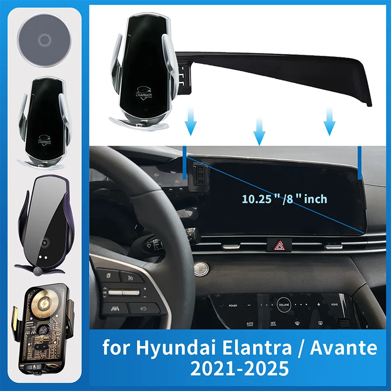 

Car Phone Holderfor Hyundai Elantra Avante 2021~2025 N Line CN7Charging GPS Bracket Navigation Stand Auto Accessories