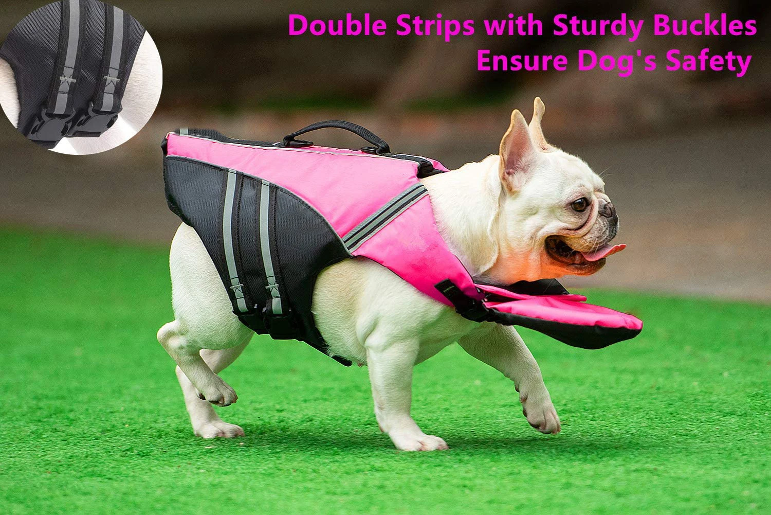 Reflective Dog Life Jacket Vest Removable Neck Float High Buoyancy Dogs Swimming Clothes, Pet Safety Swimsuit for Dog Cat