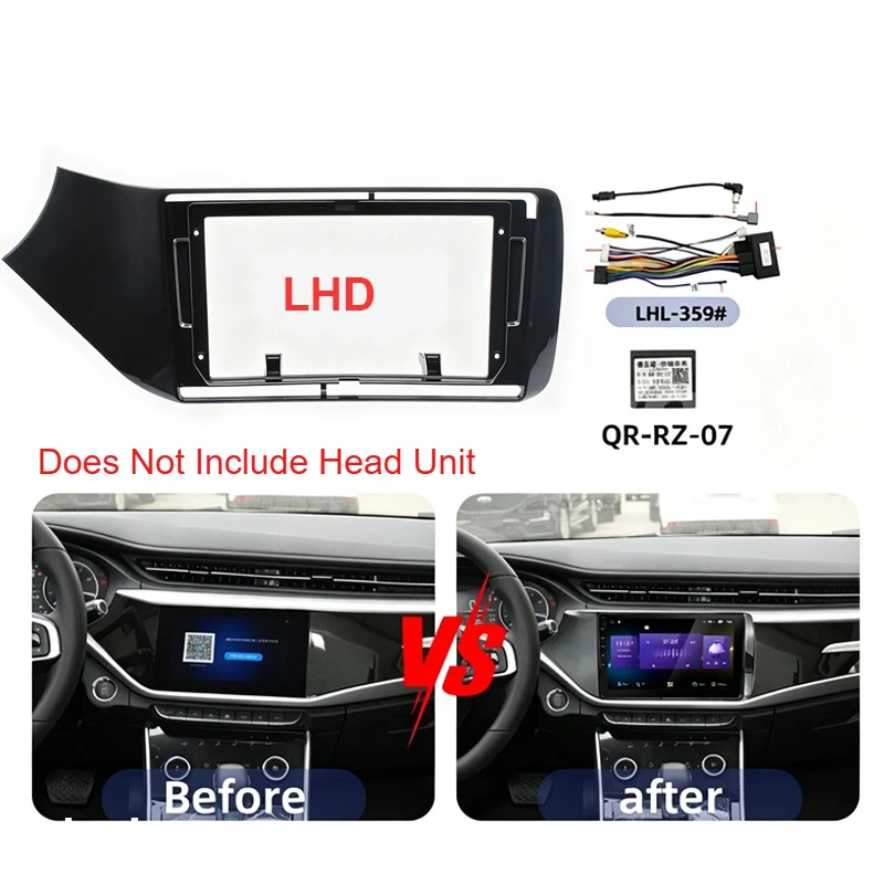 For Chery Arrizo EX 2019 9 Inch LHD Car Radio Fascia Frame Android Stereo Dash Panel Trim Optional Wiring Harness CANBUS
