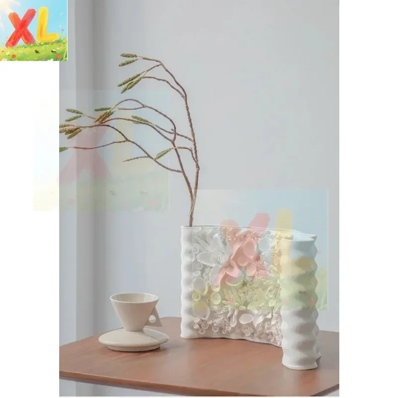 

Handmade creative ceramic flower ware, simple and high-end home furnishing porch, hotel model room decoration, light luxury vase