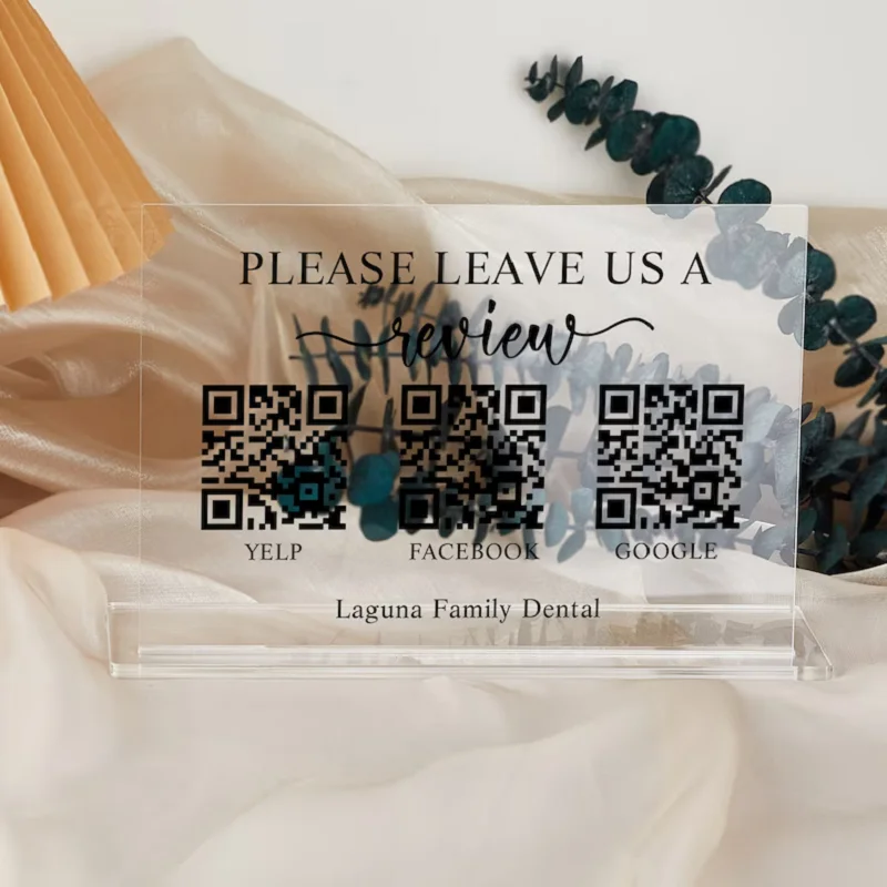 Custom Mini stocking filler QR code sign, Scan to pay sign, Instagram QR, custom QR code sign, clear acrylic receive custom sign