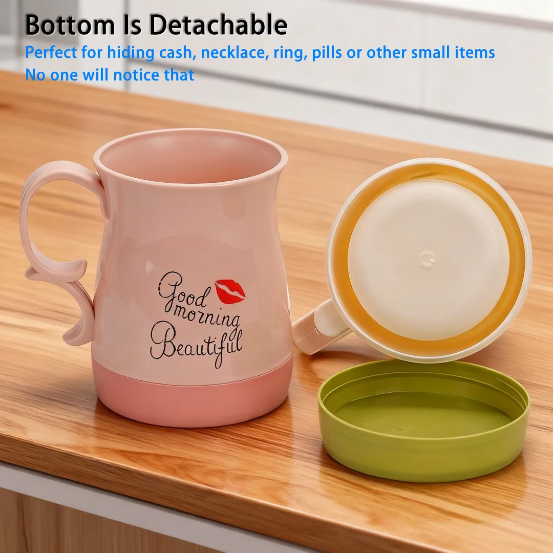 Creative Secret Hidden Safe Storage Box Mouthwash Brushing Cup With Hidden Compartment For Hide Cash Keys Cash Pills Home Travel - view 3