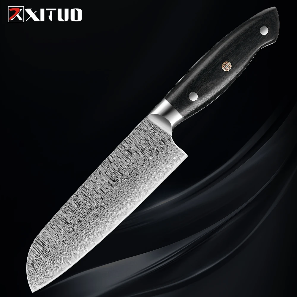 

Kitchen Knife,Chef's Santoku Knife 7 Inch,Stainless Steel Chef Knife,Super Sharp Multi Chopping Knife for Meat Vegetable Fruit