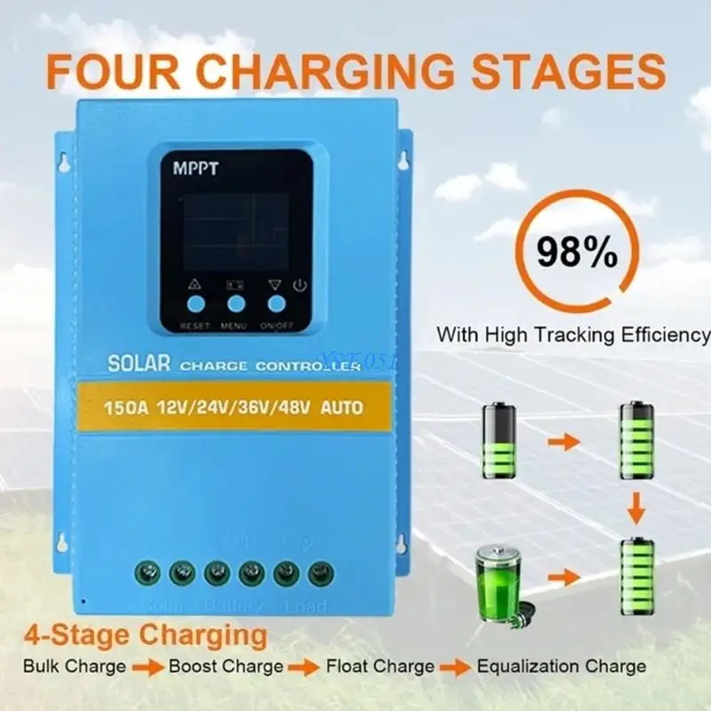 

E15A Double USB Auto Solar Battery Regulator MPPT Solar Controller With Backlight Display for Electronic Device