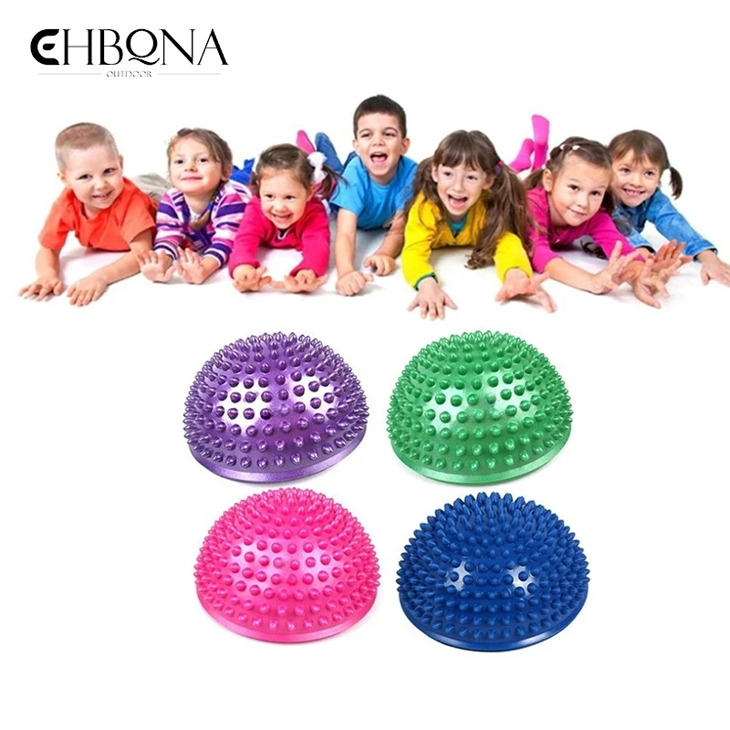 Inflatable Massage Balls PVC Half Sphere Fitball Women Children Yoga Trainer Balancing Ball Gym Health Sports Pilates Fitness