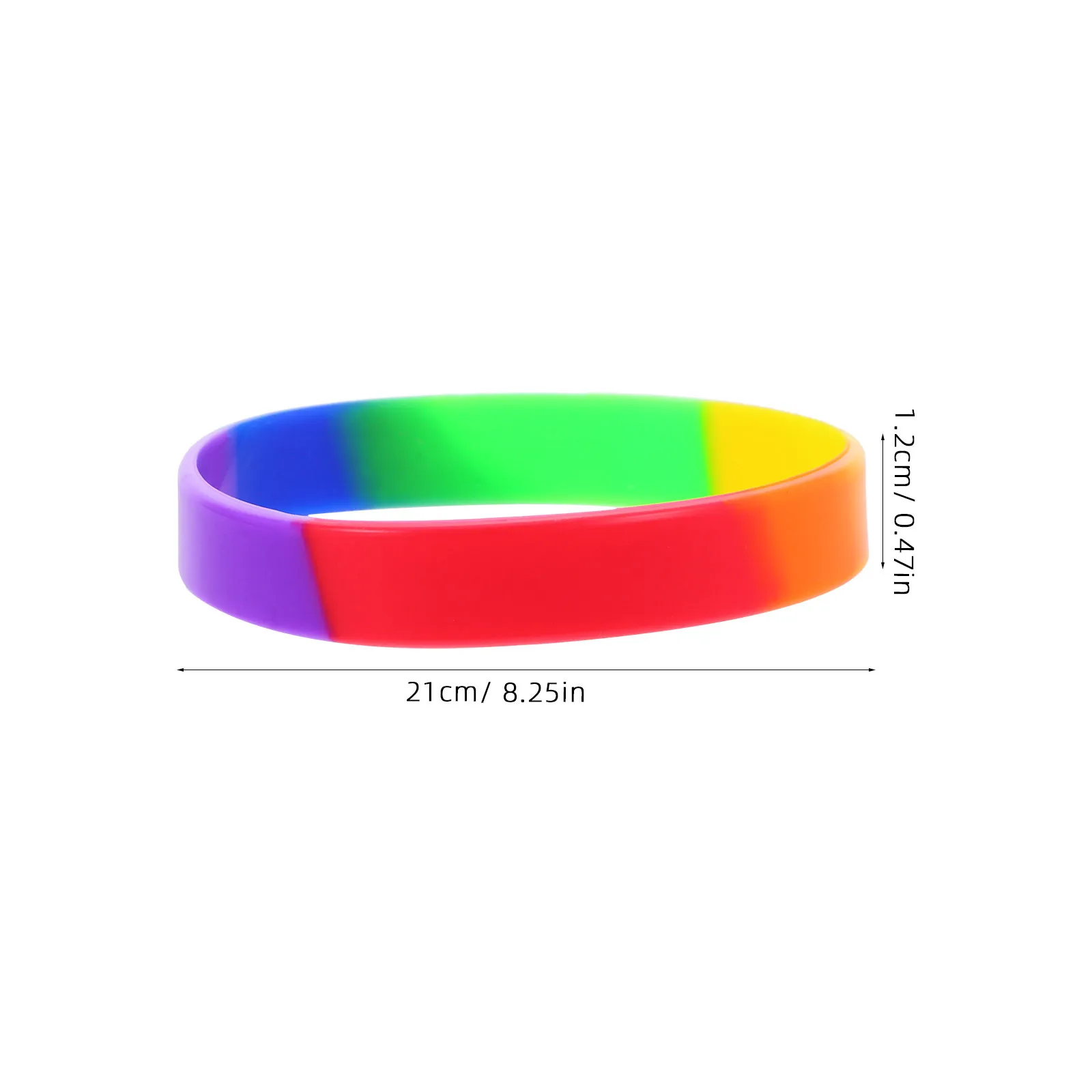 Bracelets arc-en-ciel vibrants en Silicone, 20 pièces, accessoires de fête, Support d'événements d'inclusion de diversité