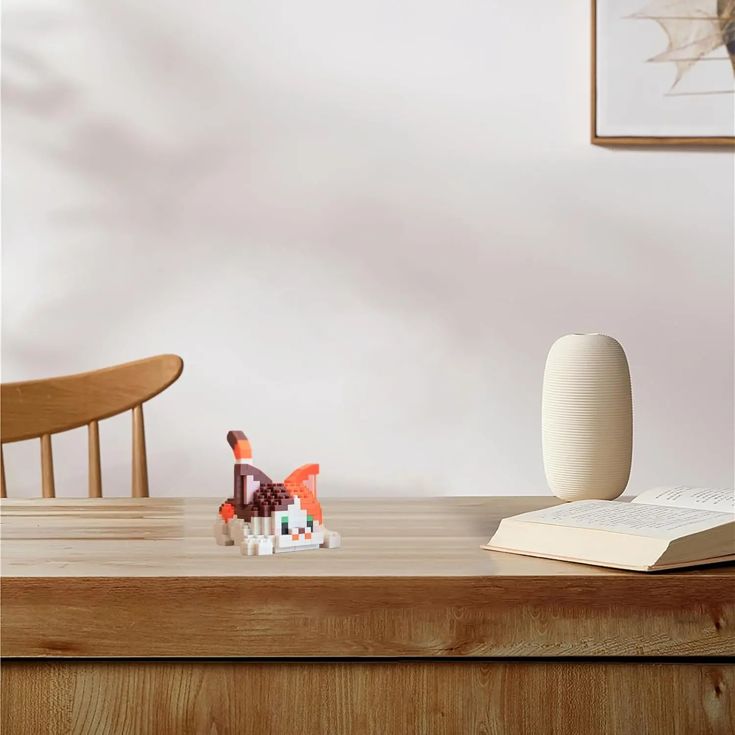 مكعبات بناء تعليمية صغيرة على شكل قطة للأطفال والكبار لعبة هدية 397 قطعة (قط كاليكو) #5