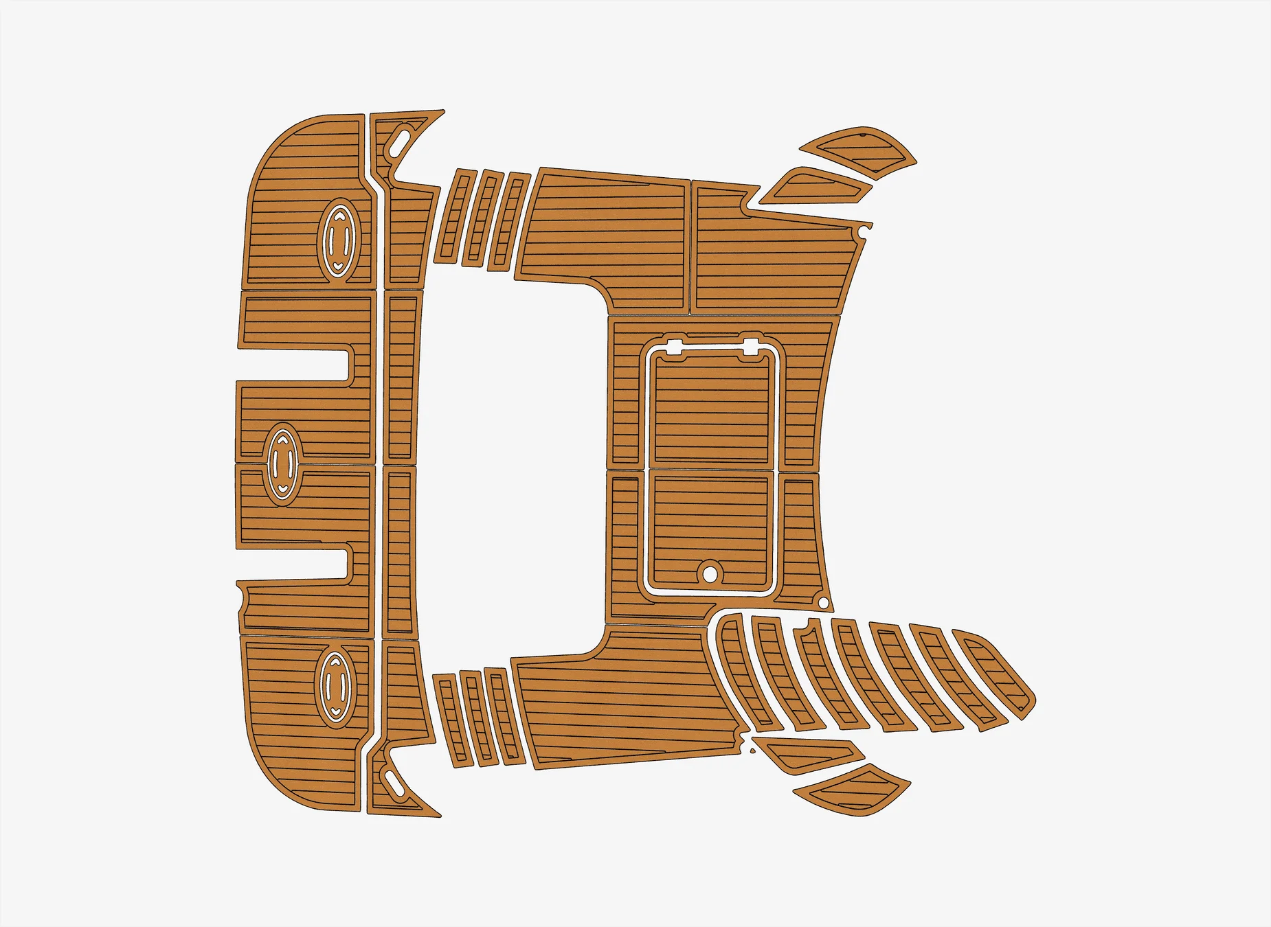 

Противоскользящая самоклеящаяся накладка из искусственного тикового дерева из ЭВА 6 мм для террасы для лодки Marquis 55 2007 Yacht Cockpit, прочный морской пол