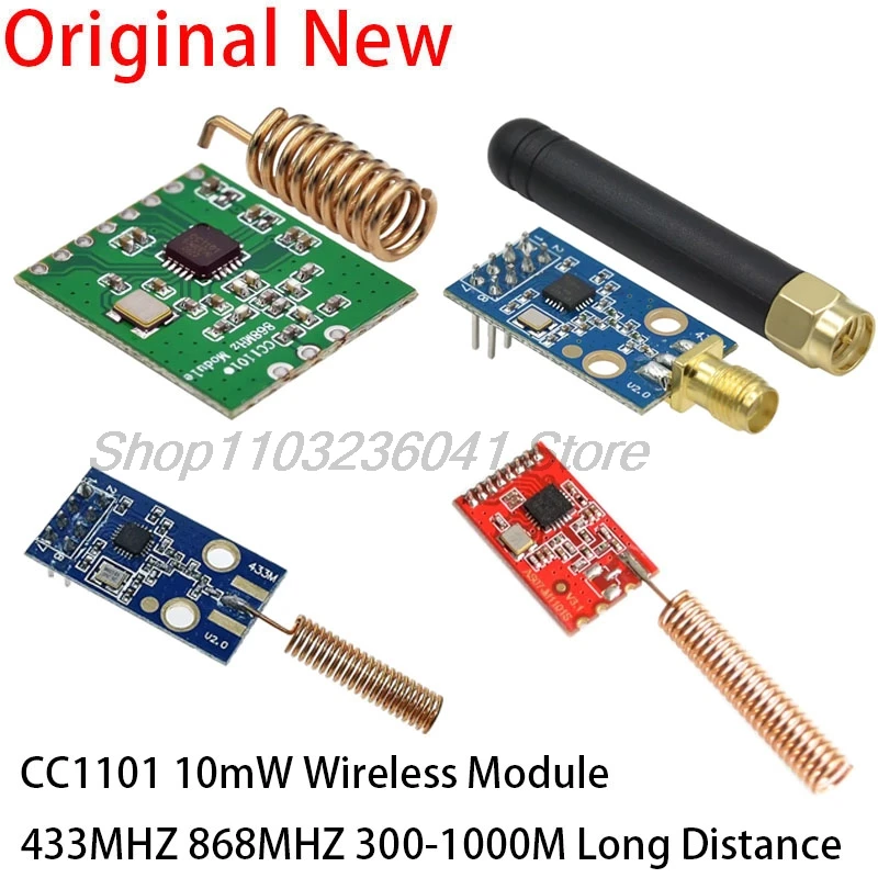 CC1101 10mW Wireless Module 433MHZ 868MHZ 300-1000M Long Distance Transmission With SMA Antenna Wireless Transceiver Module