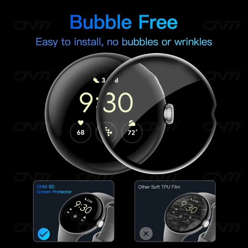 Protector de pantalla completa 5D para Google Pixel Watch, cubierta de película protectora, no cristal para Google Pixel, accesorios para reloj inteligente, 5/1 Uds.