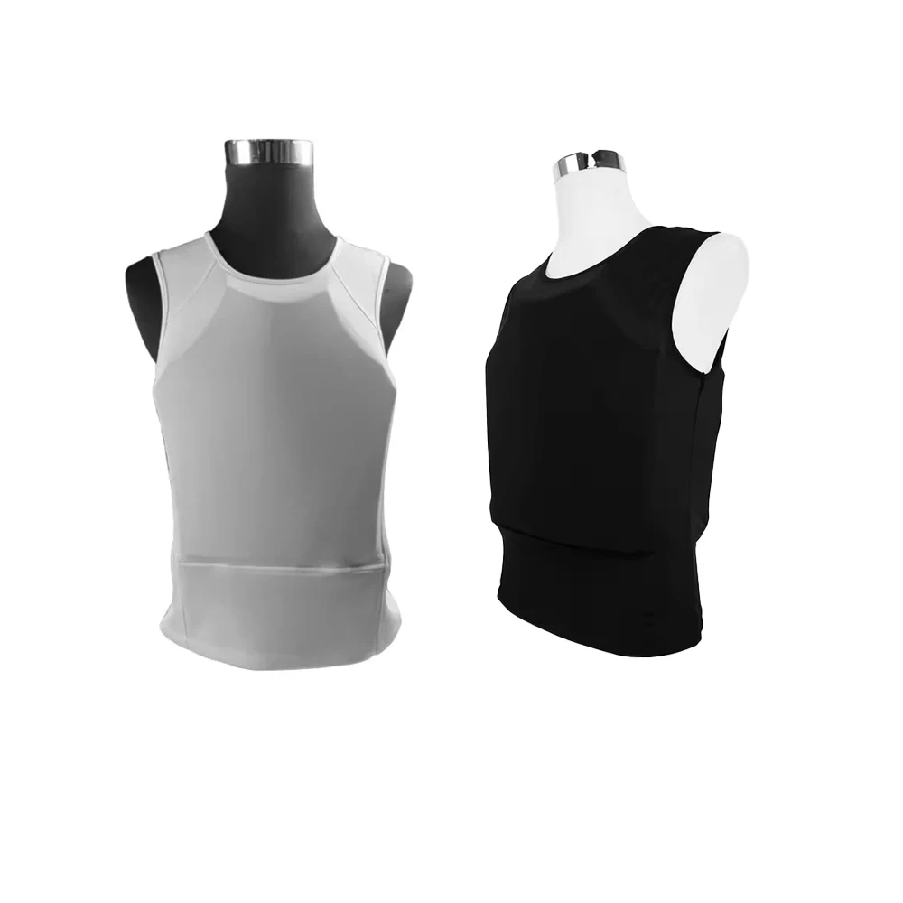 Level IIIA T-Shirt Ultra-Comfortable Lightweight Concealed Wear Soft Safety Protection Body Armor Lightweight Bulletproof Vest