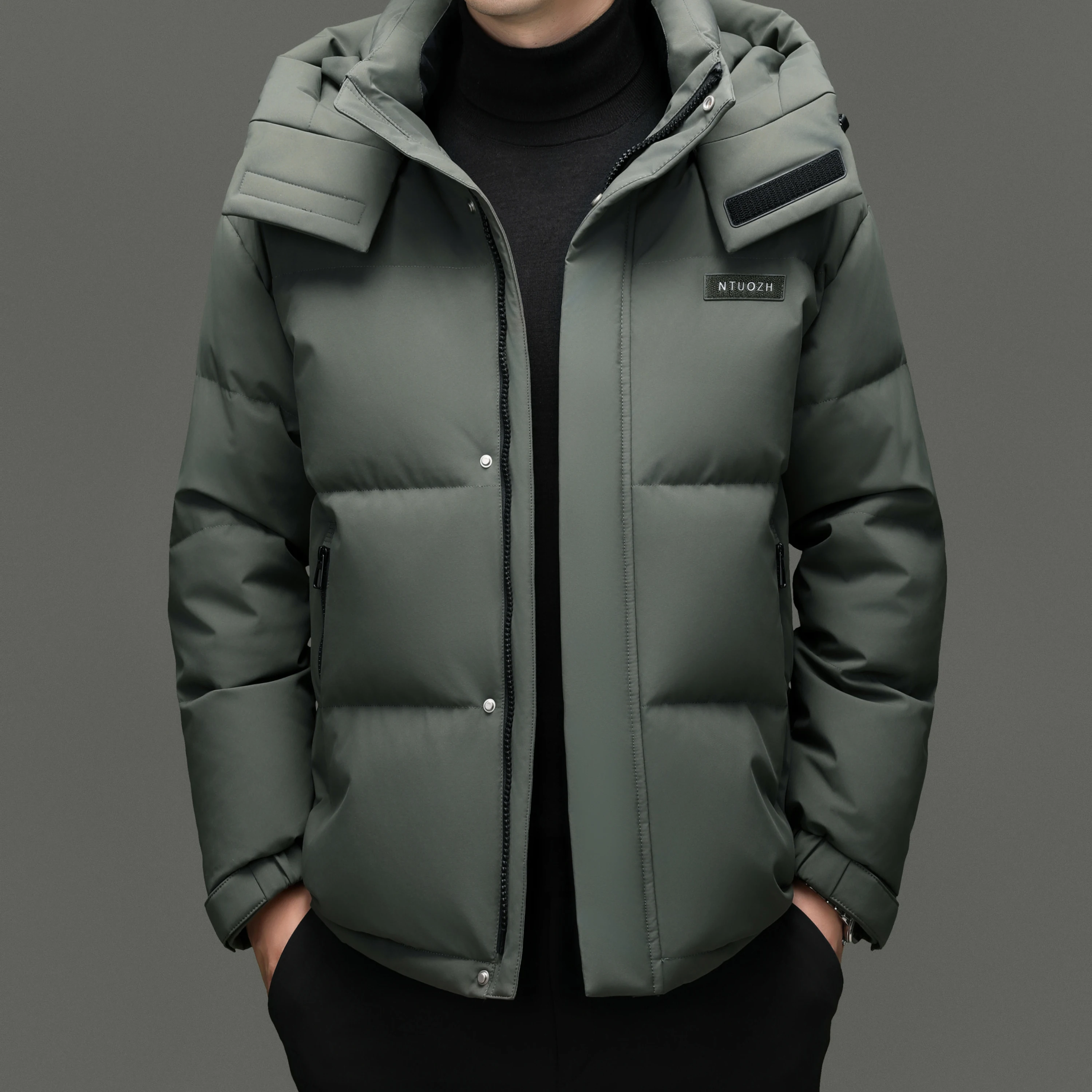 

Good 90% White Duck Down Puffer Jacket 2025 Men Winter 190g Feather Filling Keep Warm Coat Male Outdoor Hooded Down Parkas Coat