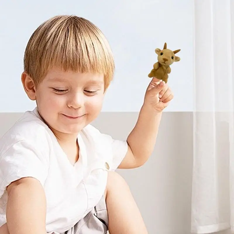 Marioneta de mano para niños, juguete de peluche de animales para niños pequeños, suministros educativos para espectáculo, teatro, cumpleaños, cesta de Pascua