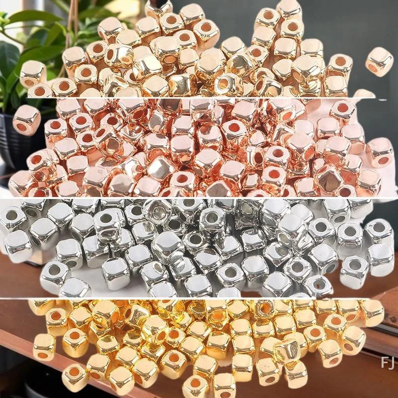 [YU] 100/200pcs CCB Vierkant Met Afgeronde Hoeken Kralen 3mm Gemengde Kleur Voor DIY Sieraden ketting Maken Accessoires