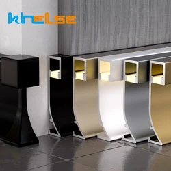 H5/8cm LED Skirting Line Light Aluminium Profile Surface Mounted Metal Wall Baseboard Livingroom Aisle Decor Linear Lamp DLA1211