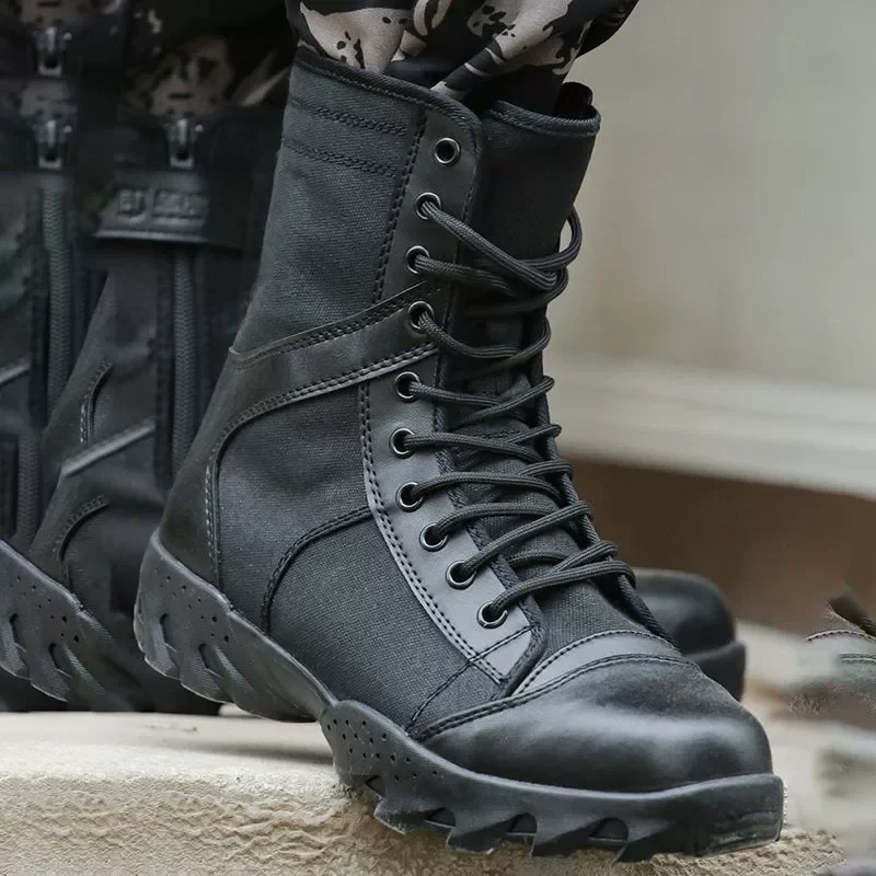 جديد الرجال الصحراء أحذية قتالية الجانب سستة الأحذية القتالية في الهواء الطلق المضادة للانزلاق مقاومة للاهتراء المشي لمسافات طويلة في الهواء الطلق أحذية الرجال أحذية رياضية جودة #2