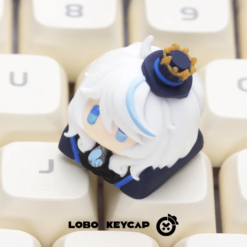 Genshin Impact Furina Ganyu Zhongli Mechanical Keyboard Keycaps Personalized Resin Customized Keyboard Accessory Keycaps