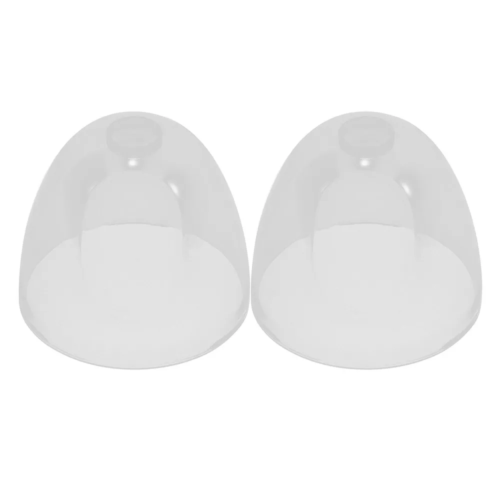 

2pcs Clear Replacement Caps For Wide Mouth Milk Bottles Leakproof Feeding Lids Universal Sturdy Plastic Cap Travel Outdoor Use