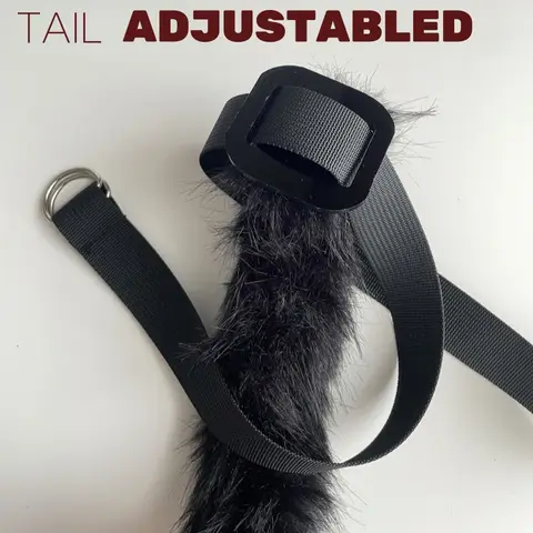 New Handmade Little Demon Witch Cat Tail Lolita Plush Sweetheart Tail Halloween Party Comic-Con Cosplay Costume Props Accessorie