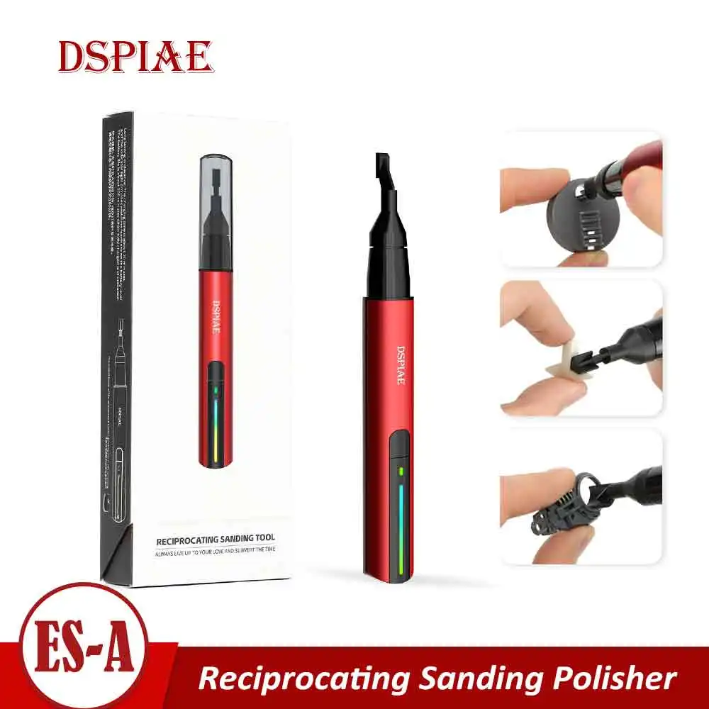 DSPIAE ES-A Reciprocating Sander Electric Grinding Pen for Plastic Model Hobby DIY Craft Sanding Tools