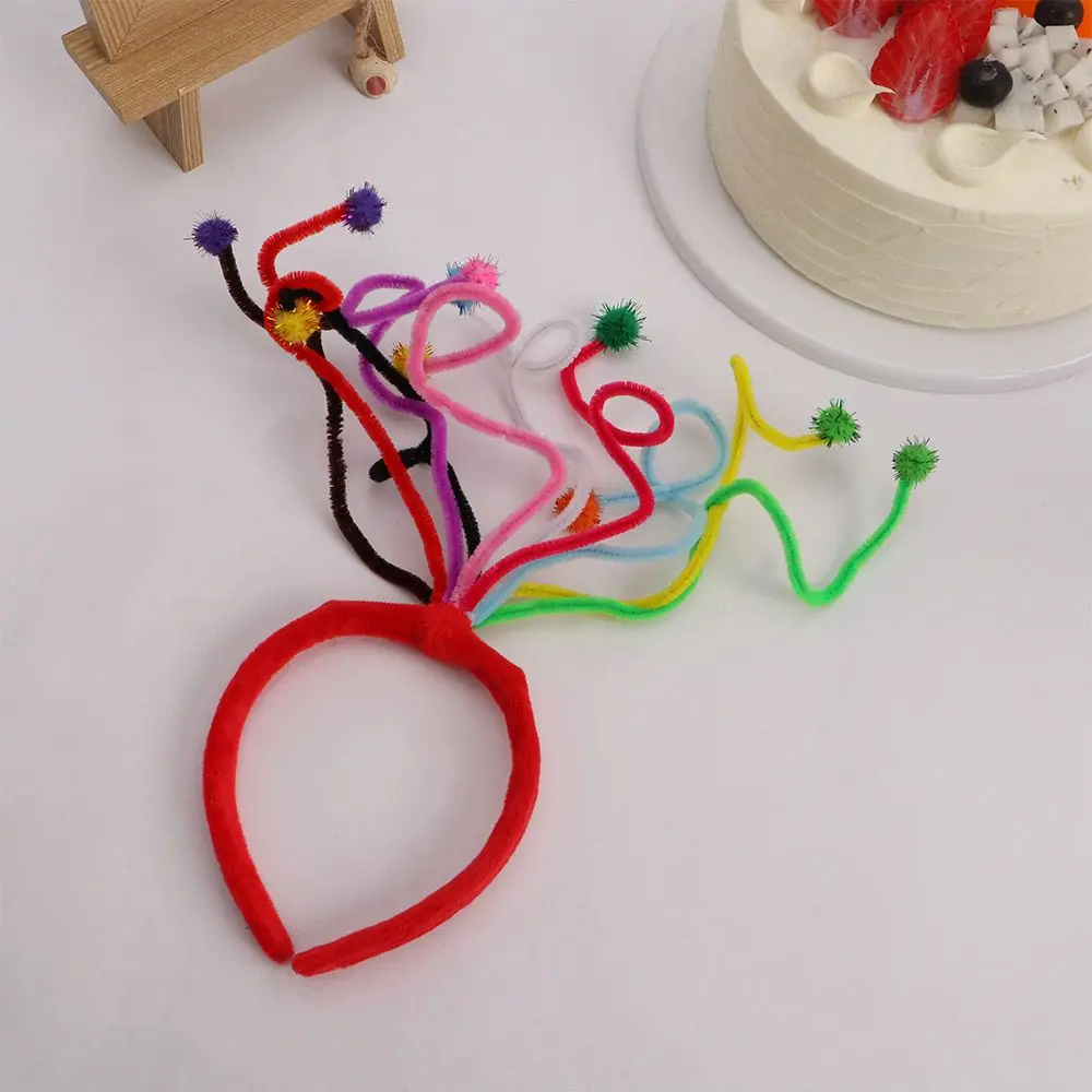 Gift Cute Hair Accessories Concave Shape Birthday Atmosphere Photo Props Headband Spring Ball Hairbands Hair Hoop