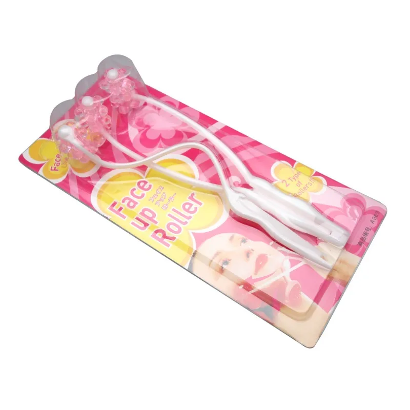 

Pink Roller Massager Shape 360 Rotate 2 in 1 Roller Facial Massager Remove Chin Anti Wrinkle Face Relaxation Massager Tools
