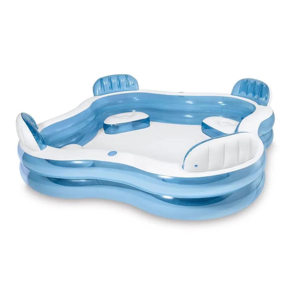 

Swimming Pool, Inflatable Large Swim Center with 4 Builtin Seats for Children Adults, Thick Kiddie Paddling Pool for Summer Par
