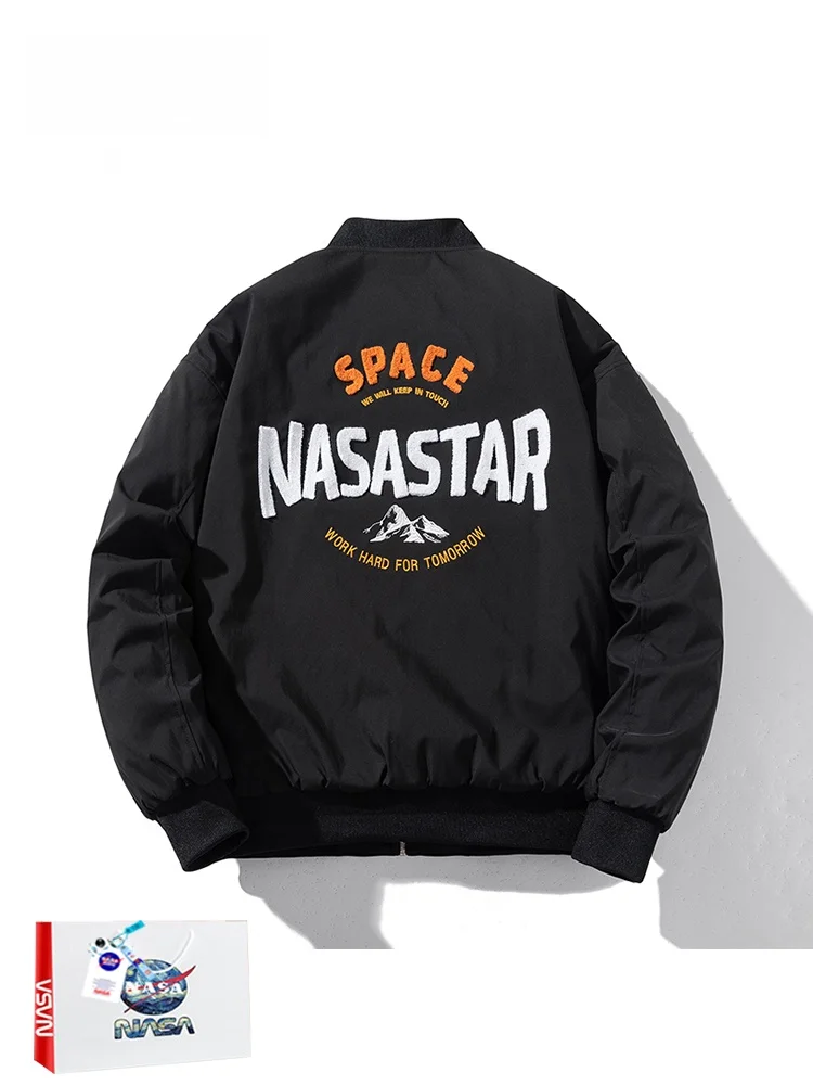 

Утепленная зимняя куртка-бомбер из хлопка для мужчин, пилотская куртка, модная новинка для пар, водонепроницаемая, на молнии