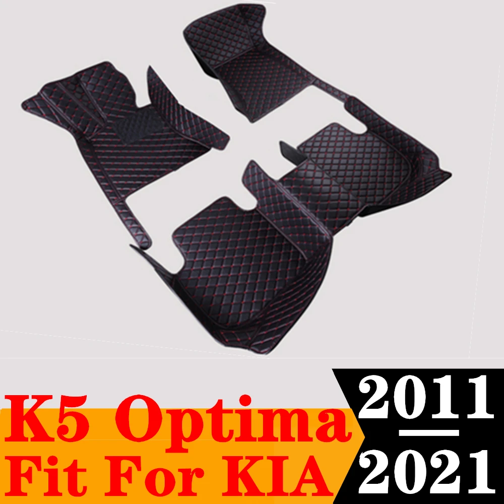 Car Floor Mats For KIA K5 Optima 2021 20 2019 2018 2017 16-2011 Custom Fit FloorLiner Auto Foot Pads Carpet Cover Interior Parts