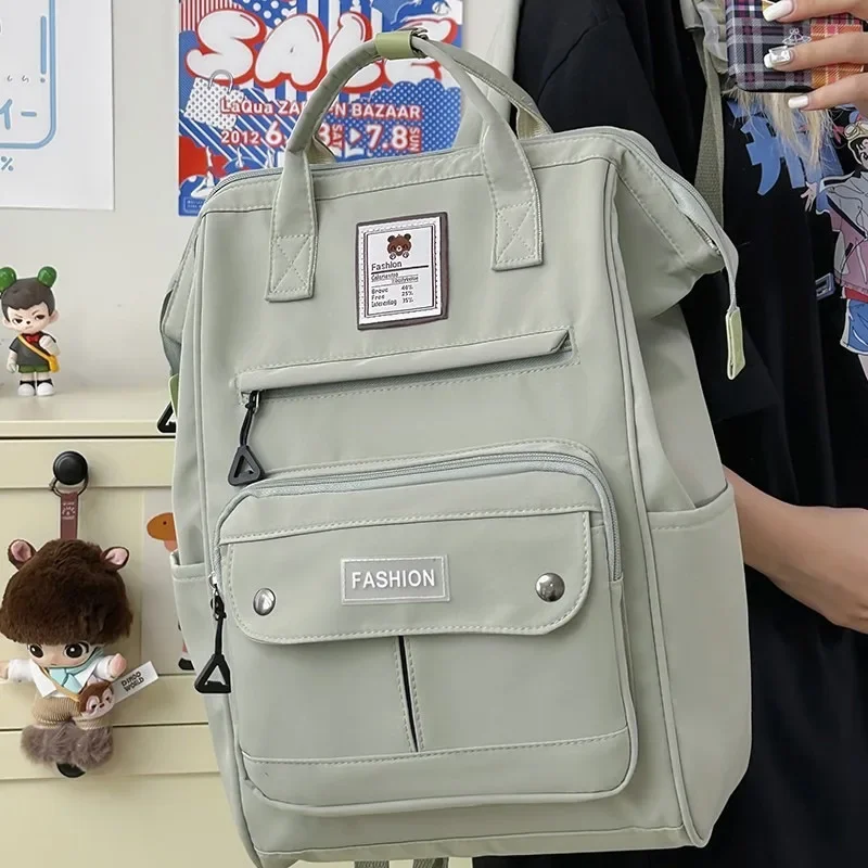Simple Backpack for Girls Middle School Student Casual Travel Schoolbag