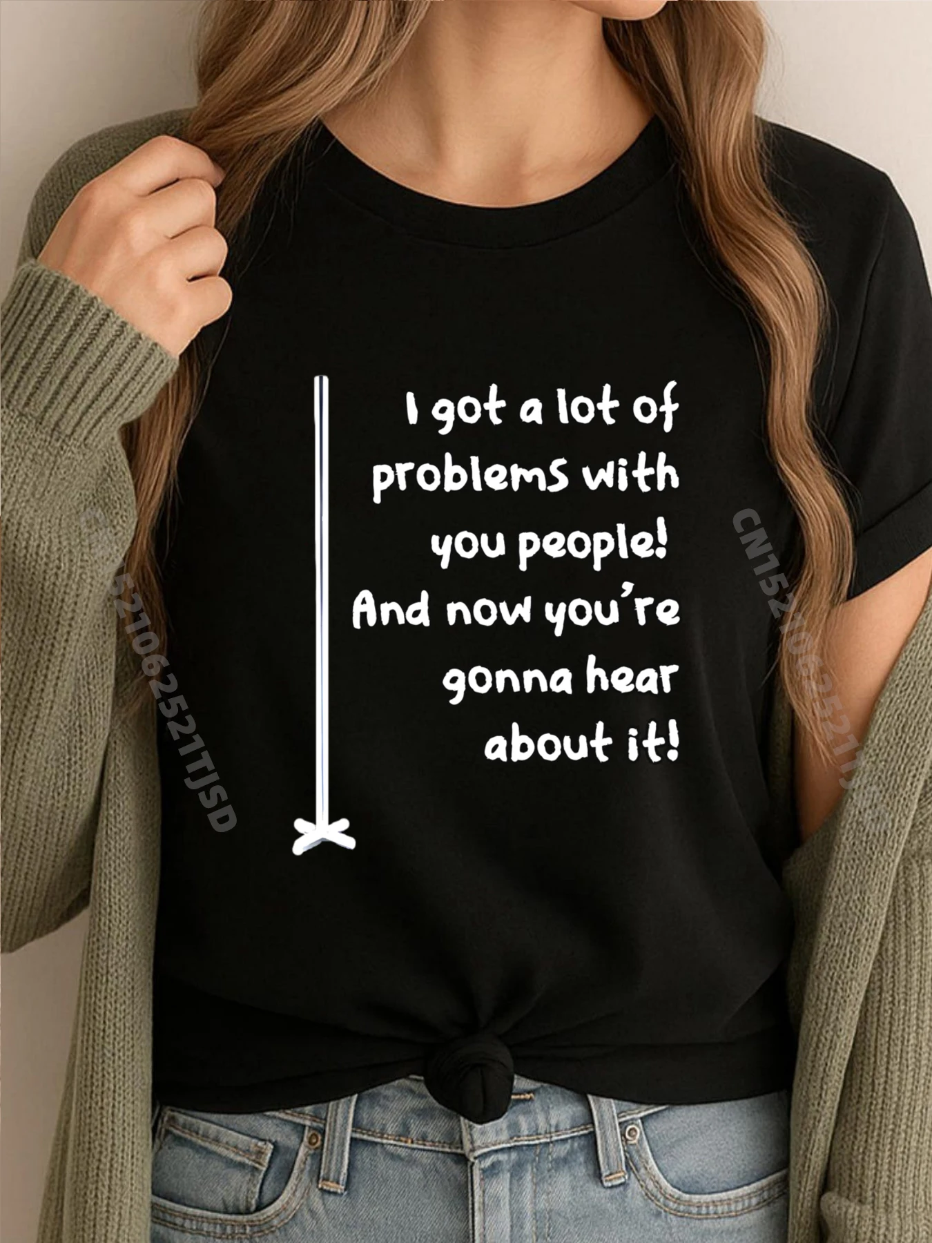 

С Рождеством и я получил много проблем с вами Люди Футболка в стиле Харадзюку Женская стираная эстетика