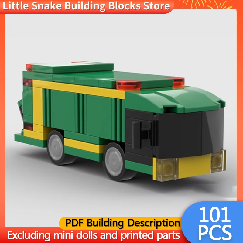 City Car Model MOC Building Bricks Heavy Garbage Transport Truck Modular Technology Children Holiday Gifts Assemble Toys Suit