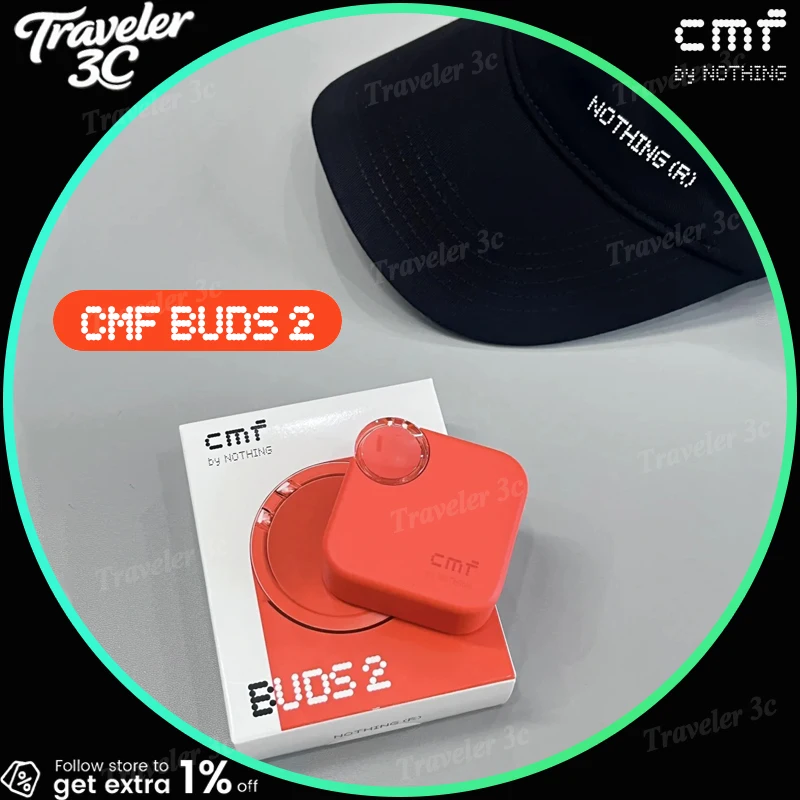 مبيعات CMF بواسطة NOTHING Buds 2 سماعات بلوتوث لاسلكية داخل الأذن إلغاء الضوضاء النشطة عمر البطارية الطويل سماعات أذن للموسيقى هدية