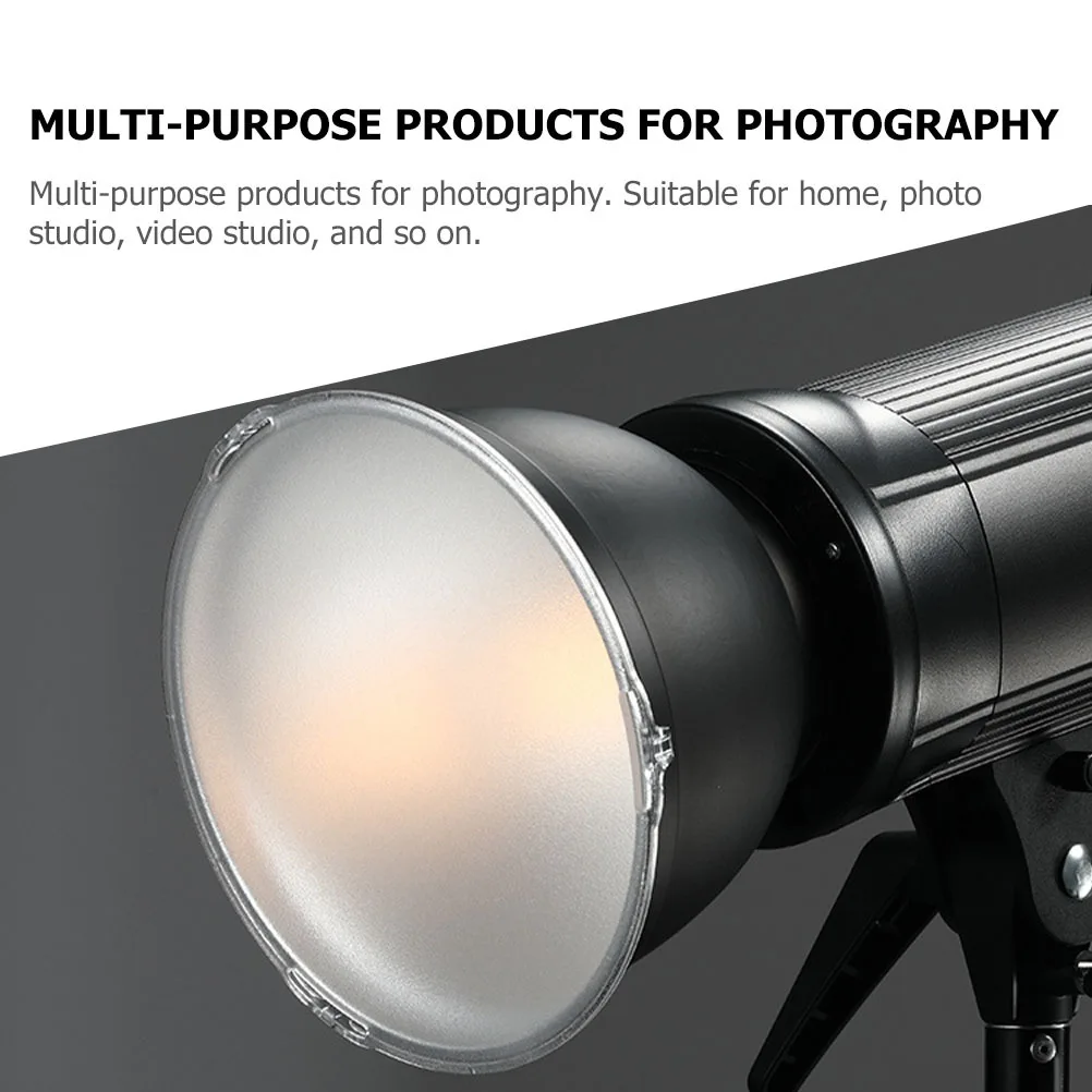 غطاء مصباح للتصوير الفوتوغرافي الزجاجي الفاخر يليين ضوء فلاش الناشر غطاء عاكس للاستوديو لإضاءة الفيديو للتصوير الفوتوغرافي #1