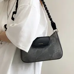 Borsa ascellare Versatile con blocco dei colori borsa a tracolla singola popolare borsa quadrata piccola in PU borsa da viaggio Casual da donna