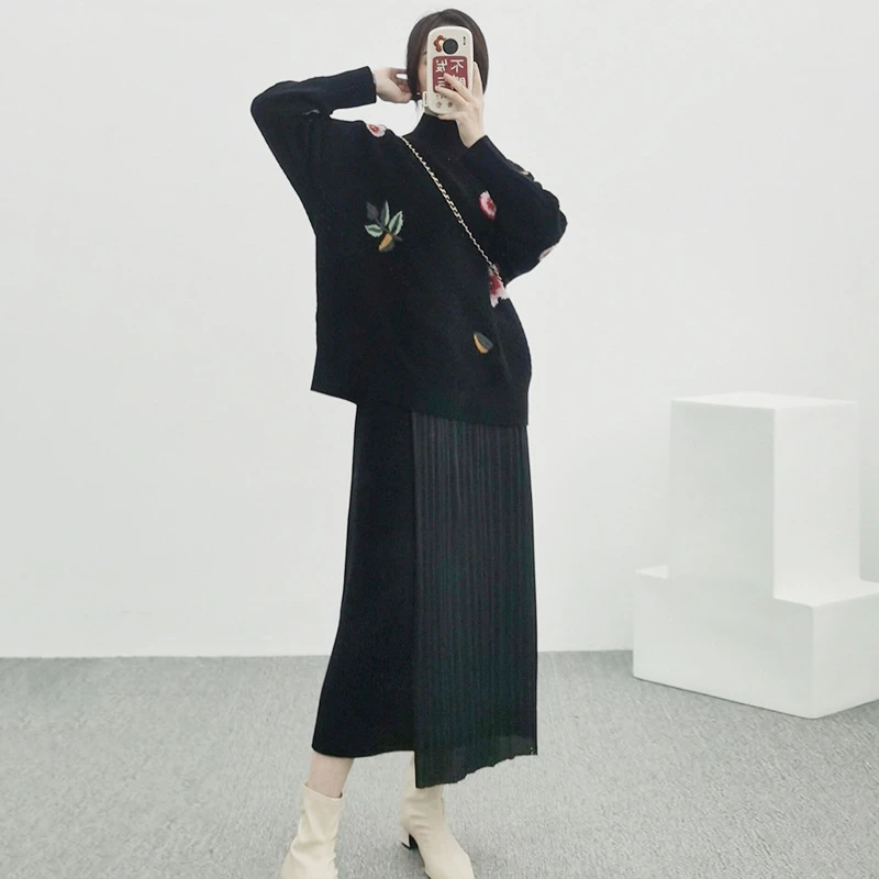 skirt women fashion wool long skirts woman outfits clothes black maxi dresses aesthetic luxury clothing fall korean style fairy