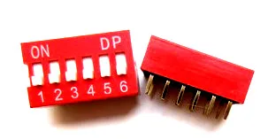 100pcs 6P 6 Position DIP Switch 2.54mm Pitch 2 Row 12 Pin