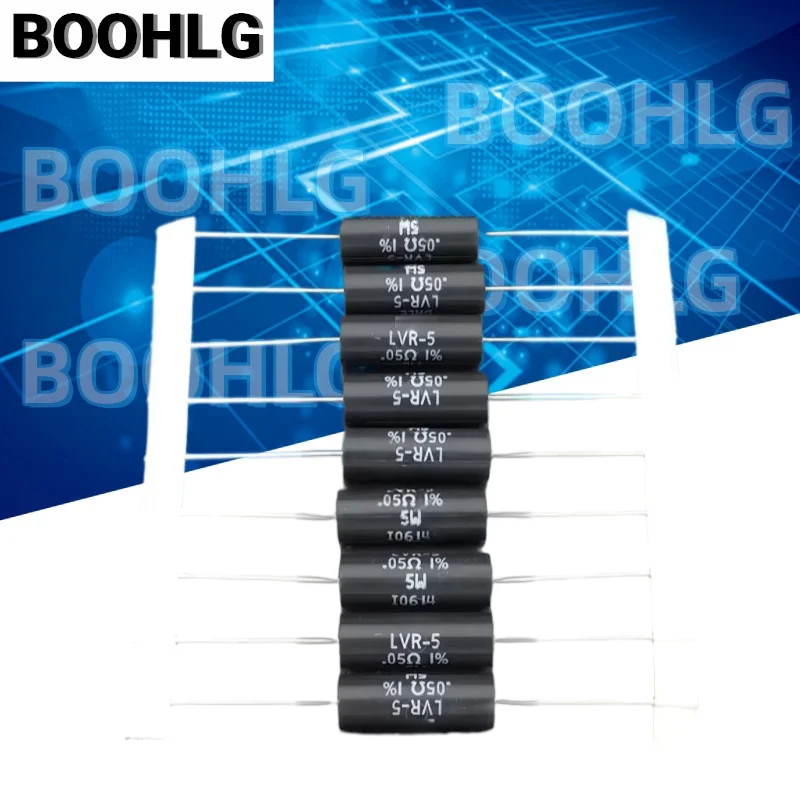 2PCS 0.05R 5W LVR-5 .05Ω 0.05 ohm inductive wire-winding resistor