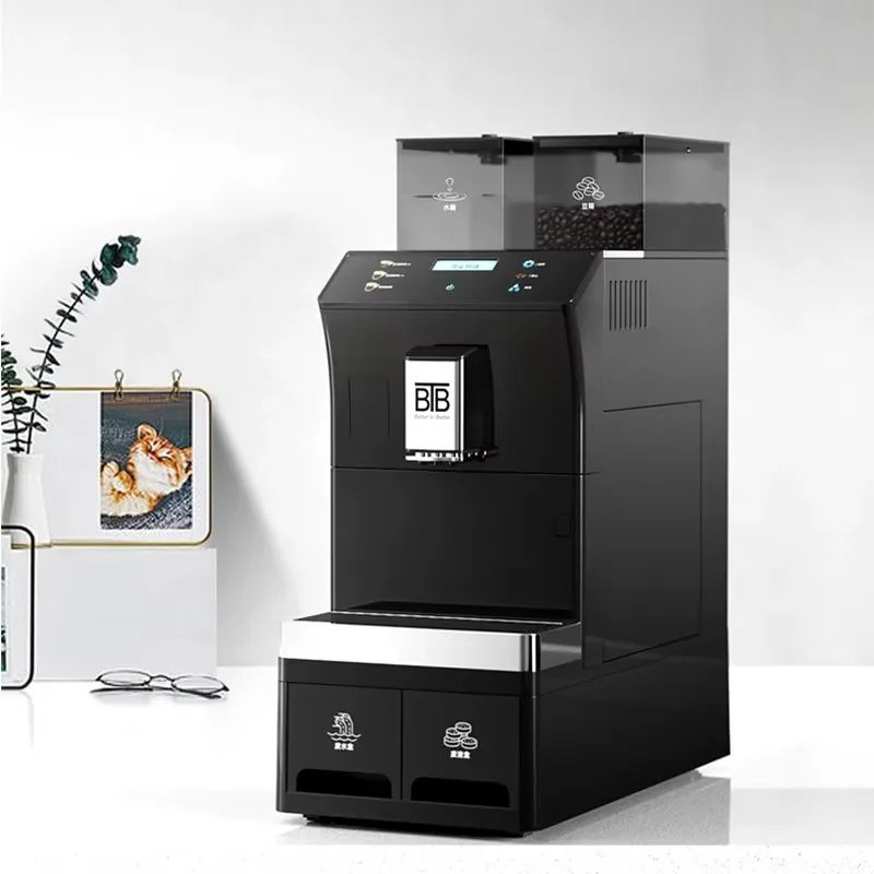 Commercial Fully Automatic Coffee Machine, Professional Bean to Cup Espresso Maker with Smart Touch Control for Office & Hotel